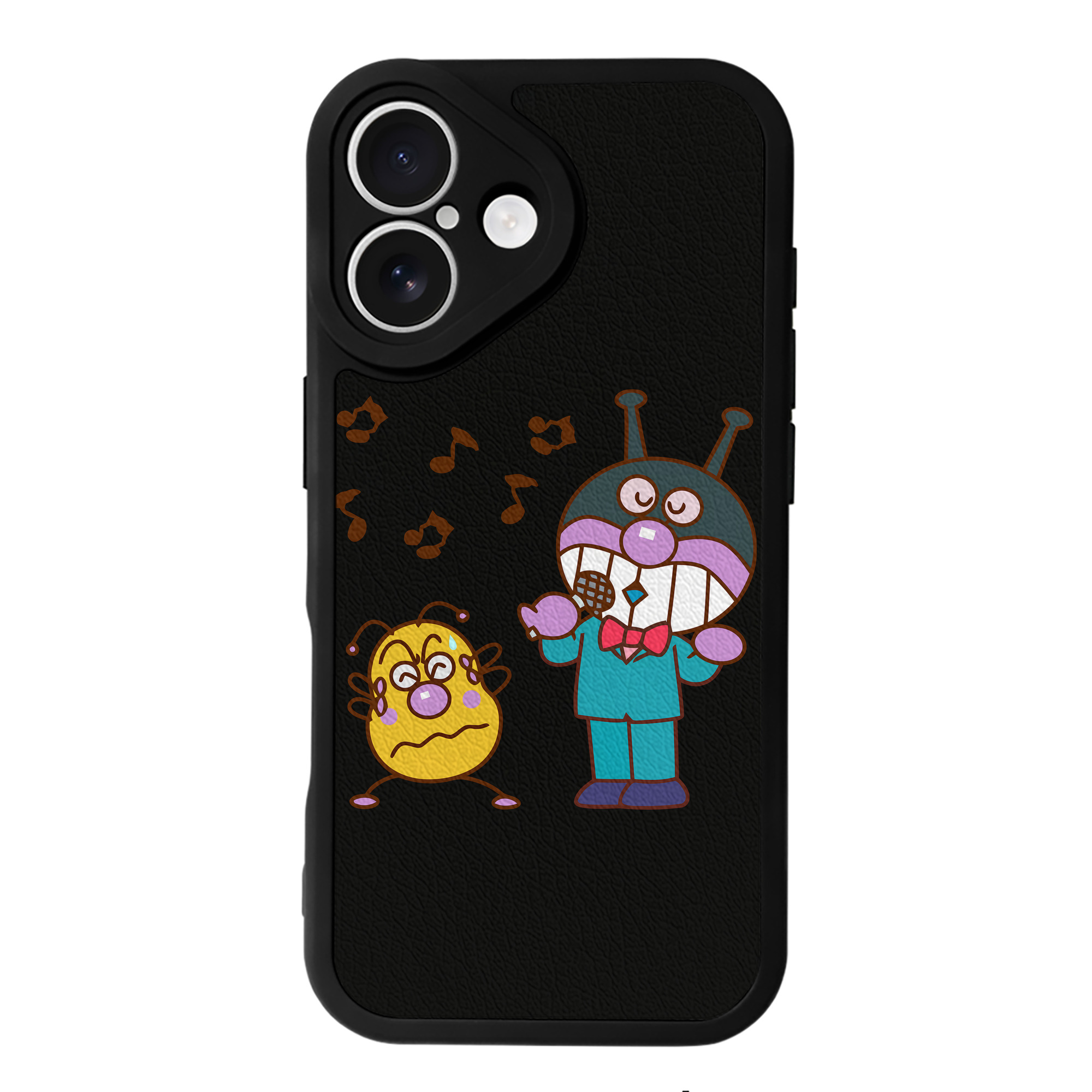 （画像用） アンパンマン Anpanman 【iPhone 16シリーズ対応】シリコンスマホケース（レザー調） 材質：シリコン